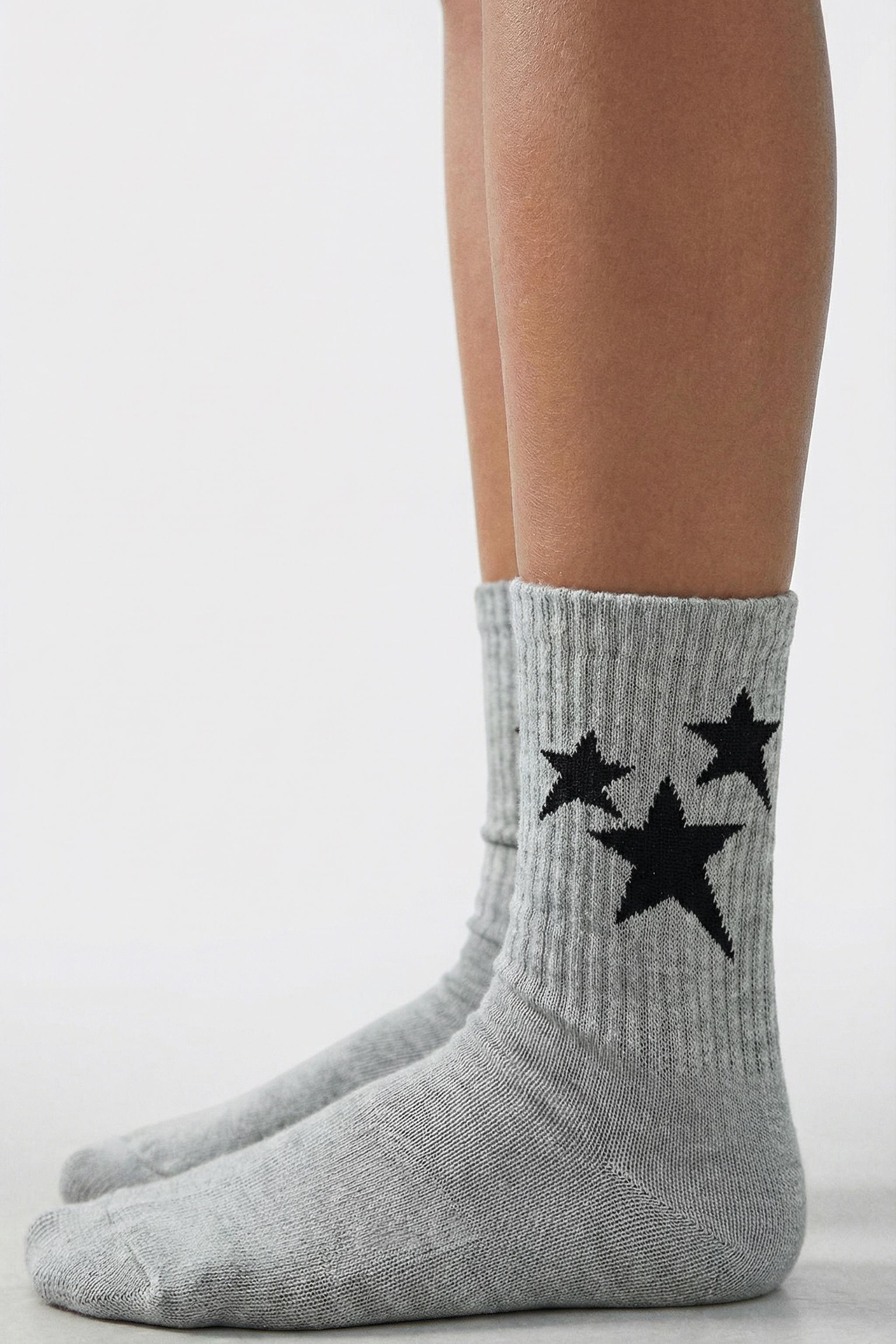 THREE-PACK OF STAR MID-CALF SOCKS
